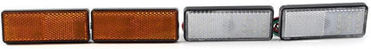 ya 13 9.15 baidi Pair Universal Rectangular LED Reflector Turn Signal Tail Brake Light White