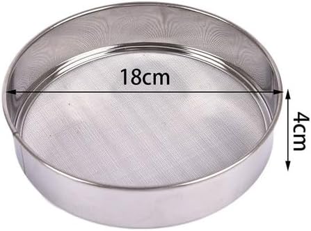 ya 14 9.20 baidi Kitchen Mesh Flour Sifter Round Stainless Steel Flour Sieve Strainer Sifters-wq-4