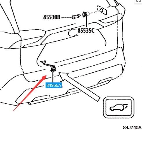 ya 4 8.8 for Toyota OE 84966-42020 Automatic Tailgate Switch for RAV4