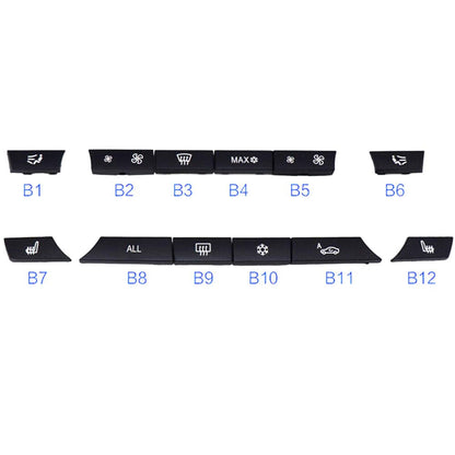 ya 8 8.24 baidi Set 12 A/C Heater Switch Repair Kit Button Key Caps for BMW 5 6 7 F10 F01 F12