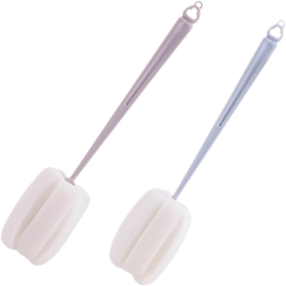 ya 26 10.21 baidi 2 Pcs Flask Cleaning Brush Water Bottle Handle Spon Feeding-2