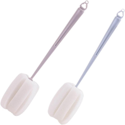 ya 26 10.21 baidi 2 Pcs Flask Cleaning Brush Water Bottle Handle Spon Feeding-2