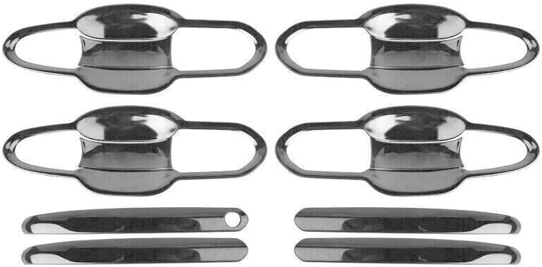 ya 5 8.10 Black Steel Outside Door Handle Bowl Cover Trim for Toyota Highlander 20-2024