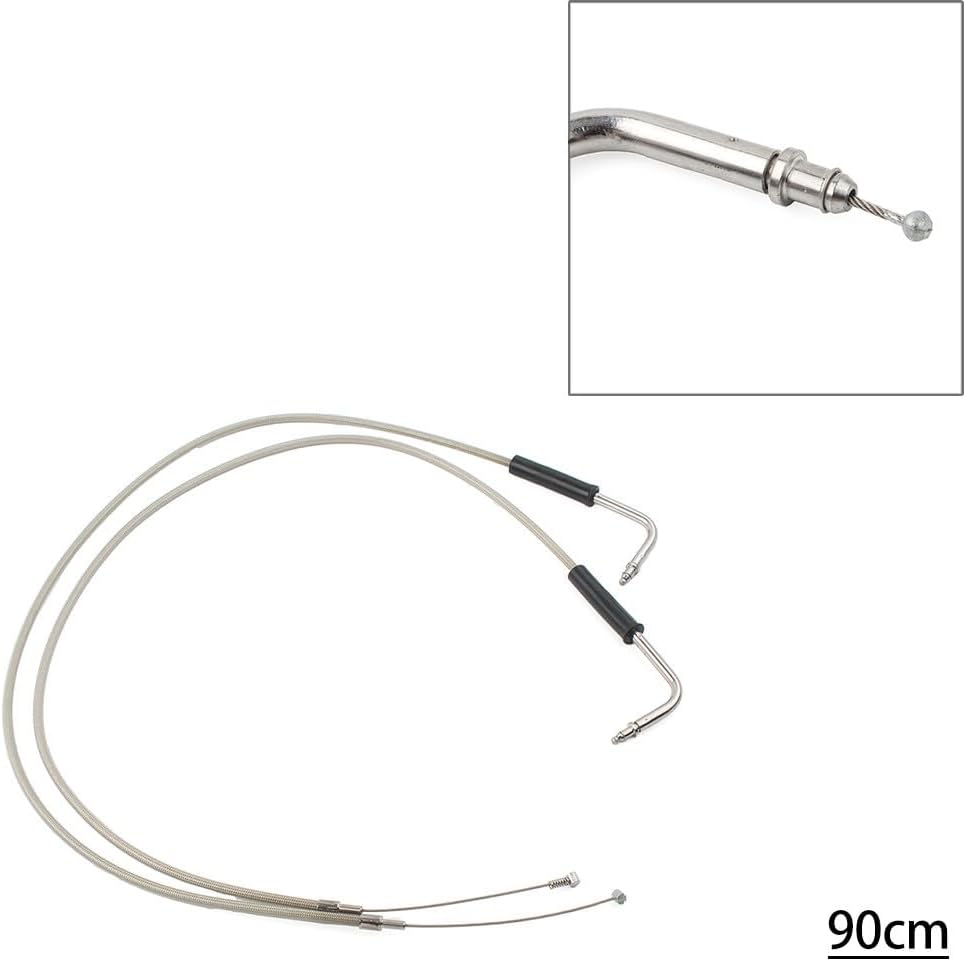 ya 4 8.8.2 2x Stainless Steel Throttle Cable for Harley Sportster XL1200 883 Dyna Road King