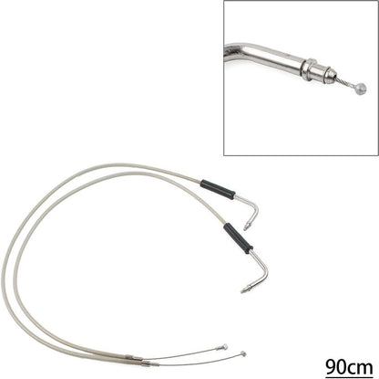ya 4 8.8.2 2x Stainless Steel Throttle Cable for Harley Sportster XL1200 883 Dyna Road King