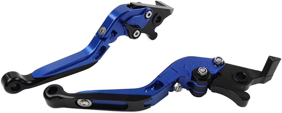 ya 6 8.14 CNC Folding Extendable Brake Clutch Levers for Kawasaki Z1000 ZX9R ZX6R Blue