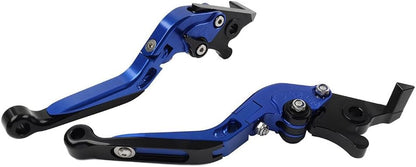 ya 6 8.14 CNC Folding Extendable Brake Clutch Levers for Kawasaki Z1000 ZX9R ZX6R Blue