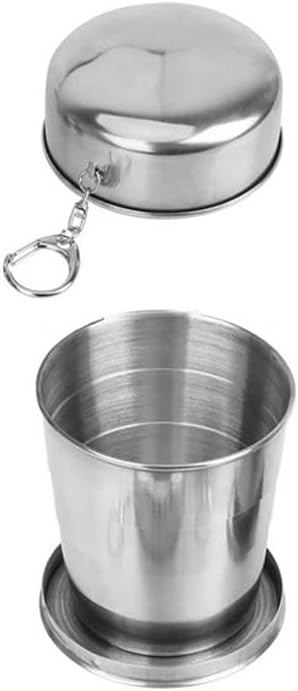ya 14 9.20 baidi Lightweight 304 Stainless Steel Folding Mug for Camping and Hiking Trips-1