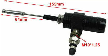 ya 10 9.16 zhengce M10x1.25MM Motorcycle Hydraulic Clutch Master Cylinder Rod Brake Pump Silve