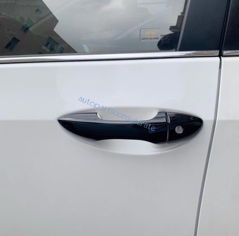 ya 5 8.10 for Toyota for Corolla 14-19 Glossy Black Exterior Side Door Handle Cover Trim 8X