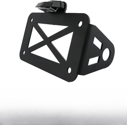 ya 4 8.14 Motorcycle License Plate Bracket Side Mount Tail Light For Harley Chopper Bobber