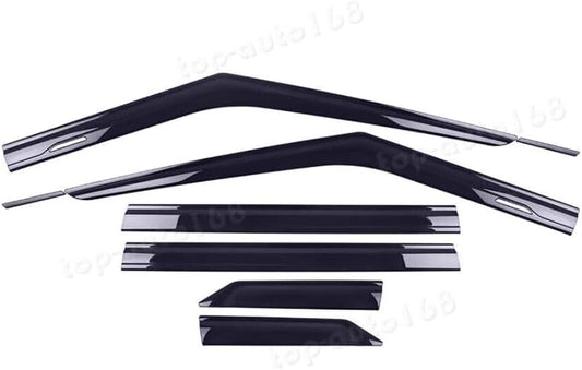 ya 4 8.8.2 Black Window Visor Vent Shades Sun Rain Guard B for Mitsubishi for Outlander 22-2024