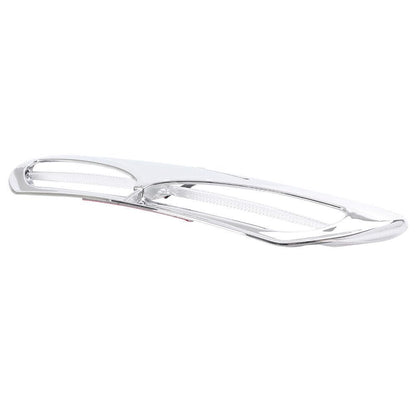 ya 9 10.24 Chrome Batwing Fairing Vent Trim LED Light Fit Harley 14-UP FLHX FLHTCU