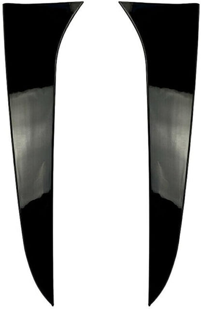 ya 4 8.14 for BMW X1 E84 2009-2015 Black 2x Rear Window Side Spoiler Canard Splitter Trim