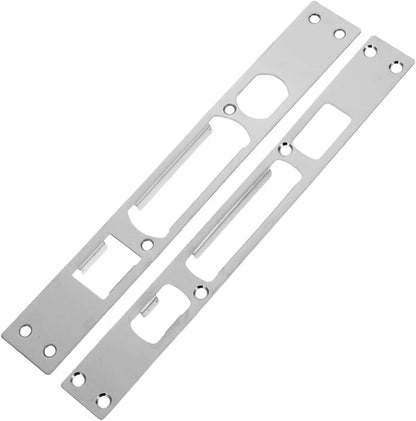 ya 26 10.21 baidi 2PCS Security Strike Plate Long Deadbolt Larson Storm Door Replacement Parts