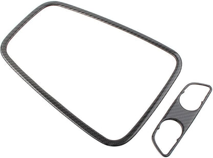 ya 9 10.24 2X Carbon Fiber Style Reading Light Cover Trim Fit for Audi A4 B9 2017-2020