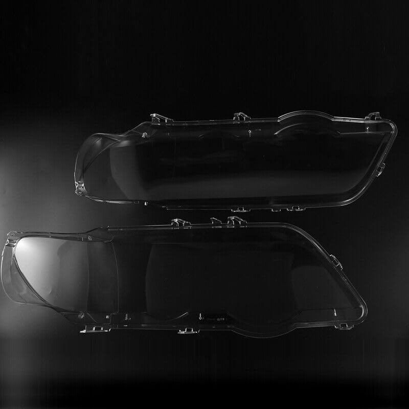 ya 10 9.16 zhengce Pair clear headlight glass scatter disc cover for BMW X5 E53 2000-2003