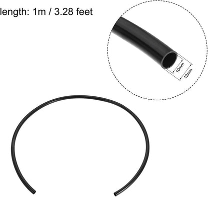 ya 14 9.20 baidi 12mm OD 10mm ID 1m Long Nylon Tube for Air Line Brake Fluid Transfer Black-1