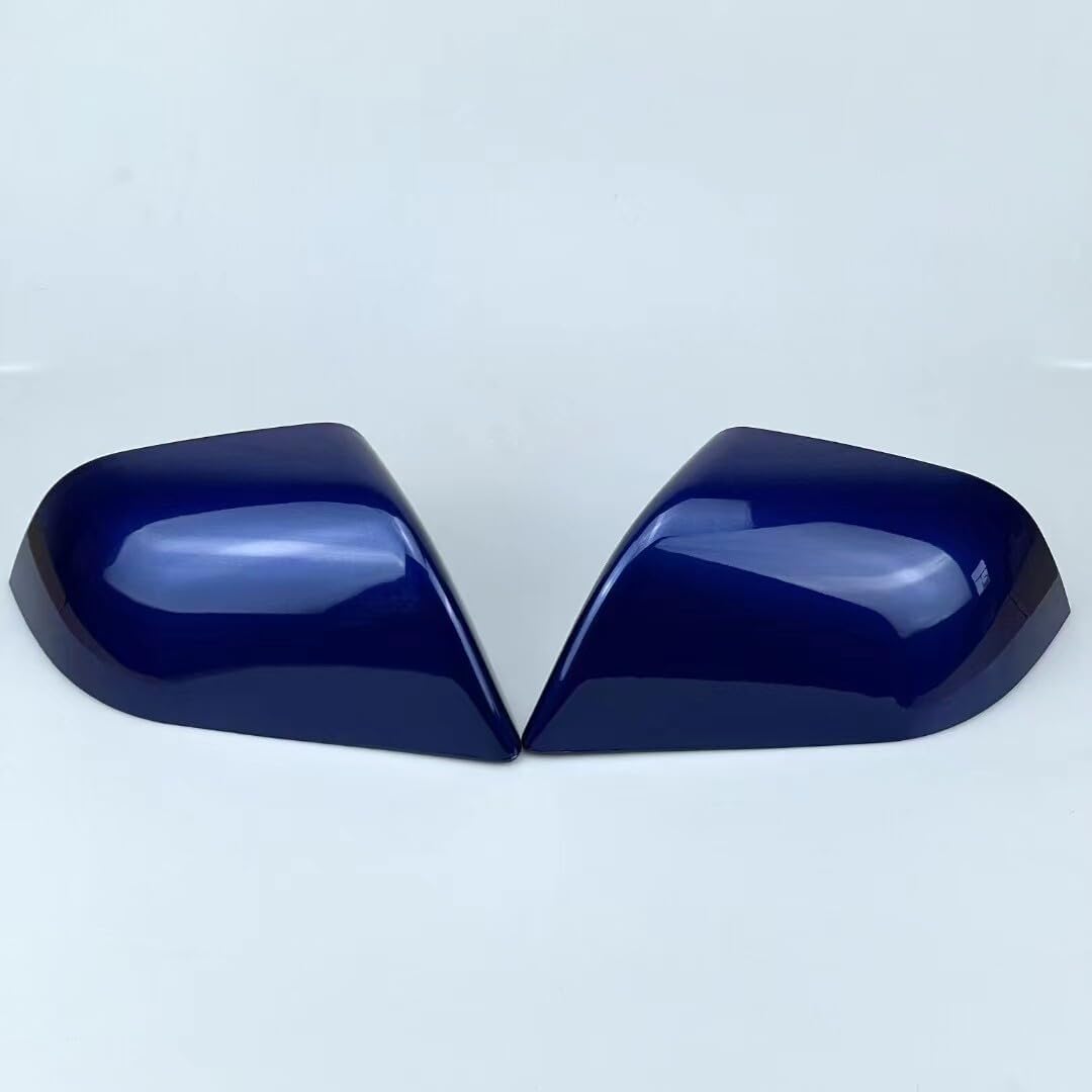 ya 11 9.14 baidiPair Blue Rear View Side Mirror Cover Skull Cap LH&RH for Tesla Model Y 1495593