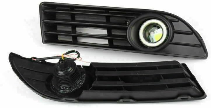 ya 10 9.16 zhengce Left&Right Fog Light Lamp Grille+Wiring Harnessit Set for VW POLO 2005-2009