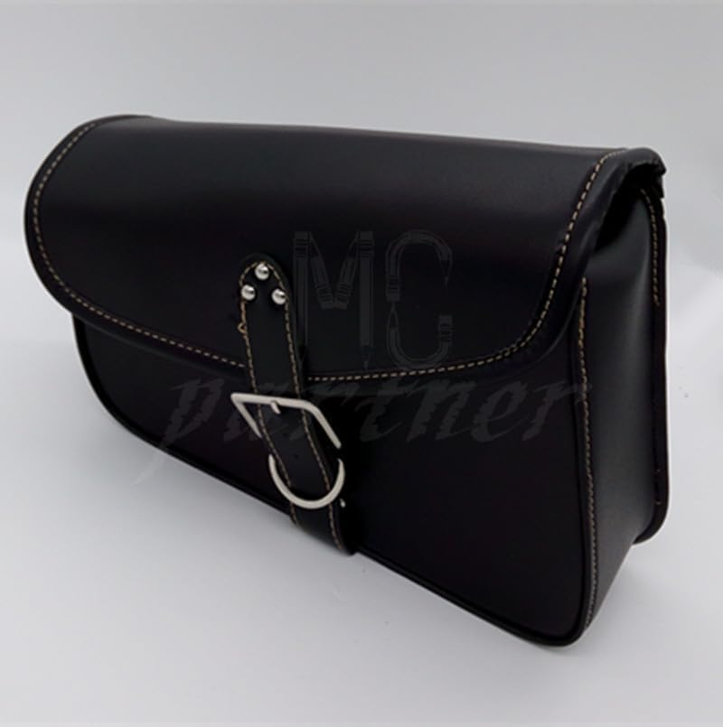 ya 11 9.14 baidiBlack PU Leather Left side Saddlebag Saddle Bag for Harley Sportster XL 883 1200