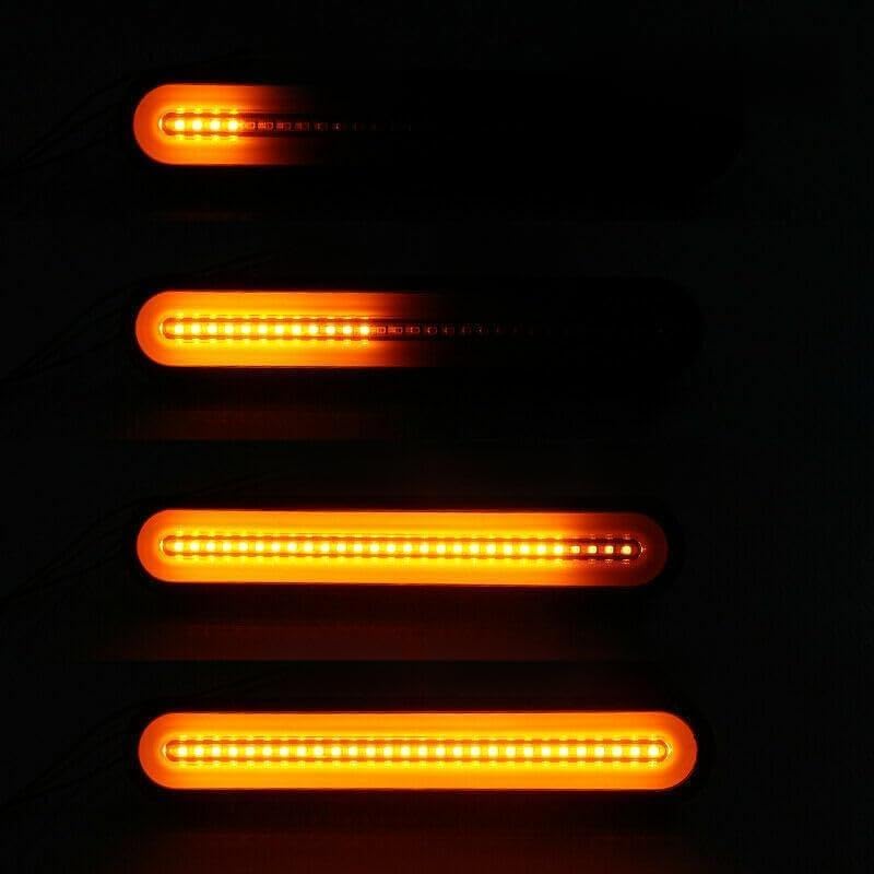 ya 2 8.15 2 Neon LED RV Trailer Trucks Stop Flow Turn Signal Brake Rear Light Strips