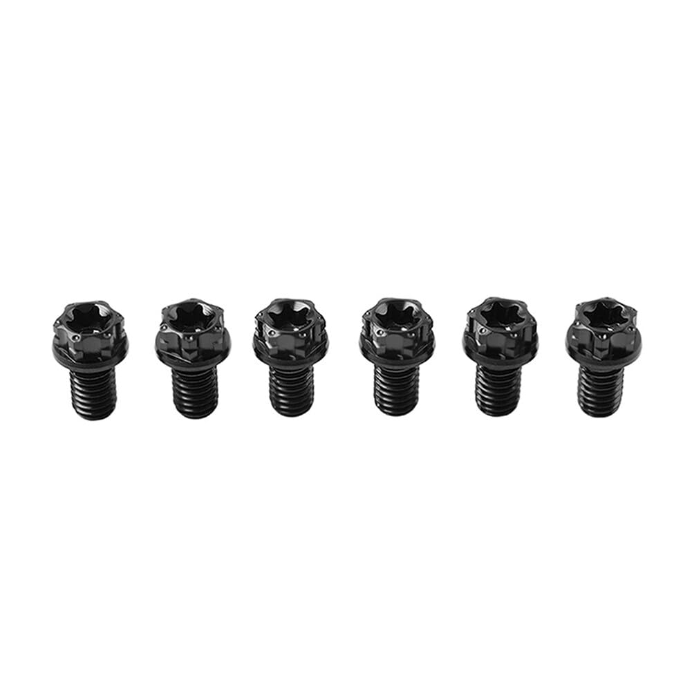 ya 6 8.14 6pcs Bolts Torx Head Flange Screws M10x15mm Black for Motorcycle Bike