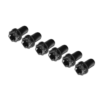 ya 9 10.24 6pcs Bolts Torx Head Flange Screws M6x35mm for Motorcycle Bicycle Black