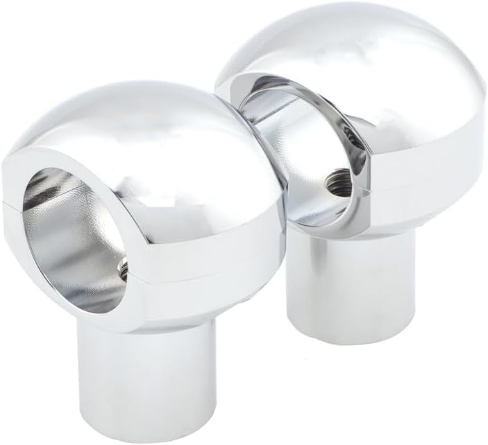 ya 4 8.8.2 Chrome 32mm CNC Handlebar Riser Bar Mount Clamp for Harley Touring Softail Dyna
