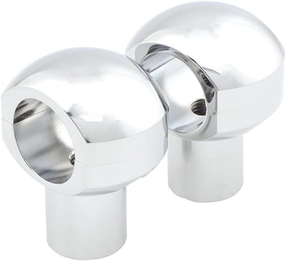 ya 4 8.8.2 Chrome 32mm CNC Handlebar Riser Bar Mount Clamp for Harley Touring Softail Dyna