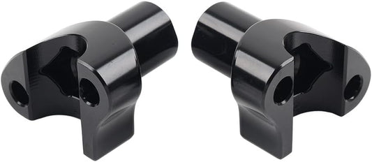 ya 4 8.8.2 2 Straight Handlebar Risers Black for Harley 1 Bar Dyna Sportster Softail