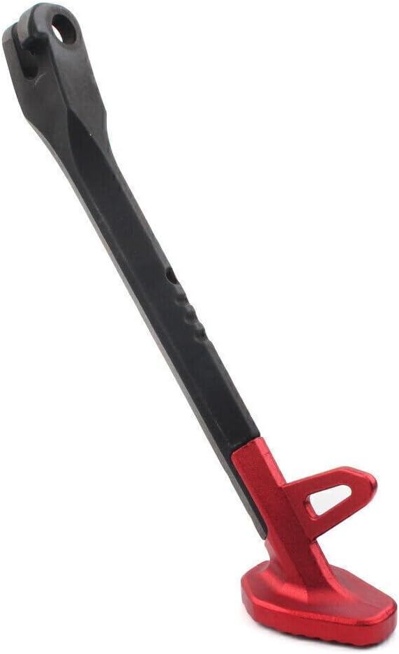 ya 2 8.15 250MM Single Side Stand Leg Kickstand Supporter Black+Red CNC Alloy Motorcycle
