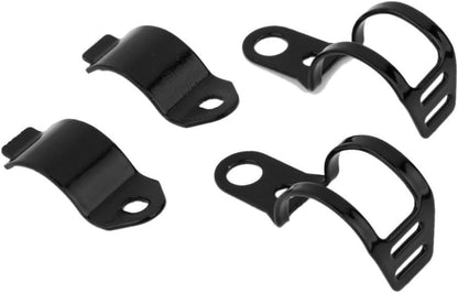 ya 2 8.15 Pack of Motorcycle Turn Signal Light Indicator Mount Bracket Clamp (Black)