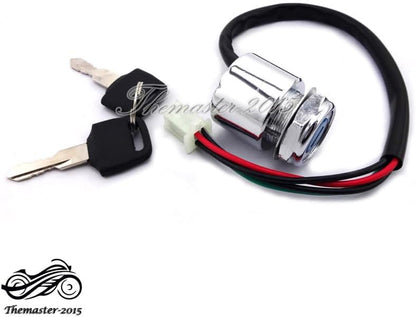 ya 5 8.10 4 Wire Ignition Key Switch For ATV Quad Go Kart Taotao Kazuma Roketa Dirt Bike