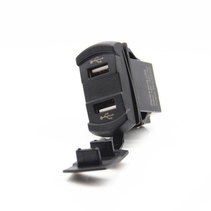 ya 23 10.7 zhengce 12-24v Blue LED Jack Style Vehicle and Boat Detection Voltage Meter Dual U