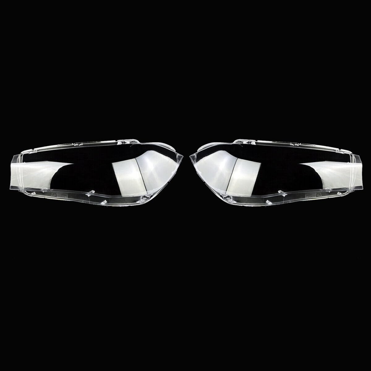 ya 4 8.10 for BMW X5 F15 F16 X6 2014-2018 Pair Headlight Headlamp Lens Cover Clear L+R