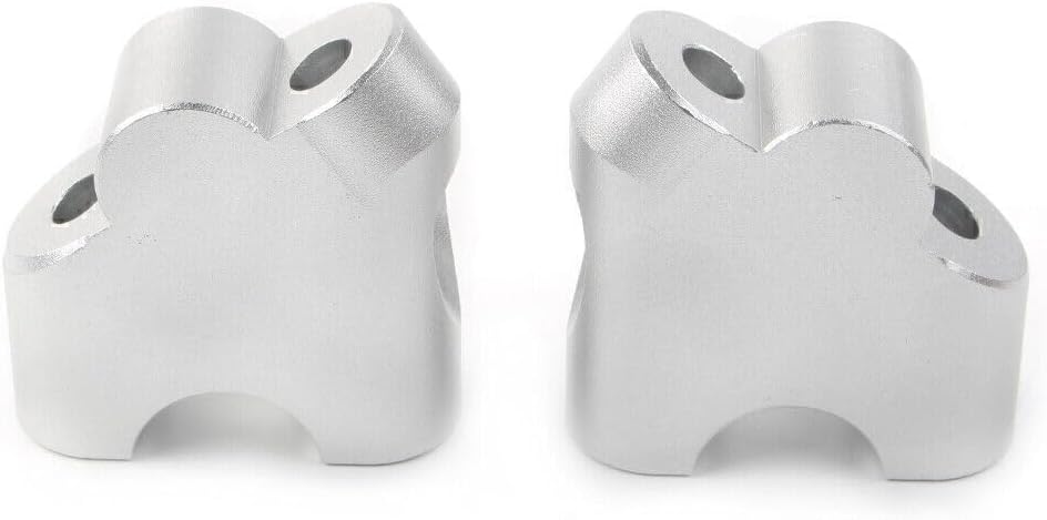 ya 4 8.8.2 HandleBar Clamp Riser Fit for Suzuki V-STROM DL 650XT 2015-2022 DL 1000 02-17 Silver