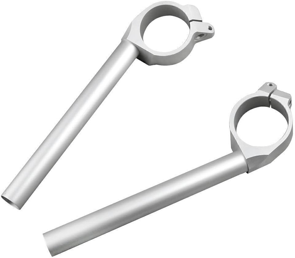 ya 4 8.14 for Yamaha YZF R6 2006 2007-2010 Silver Moto Billet Handlebar Handle Bar Clip
