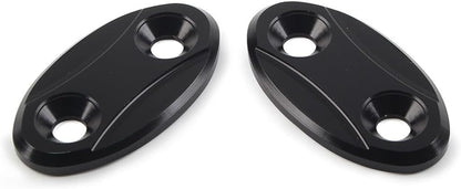 ya 23 10.7 baidi 2x Rearview Mirror Block Off Base Plates Cover for BMW S1000RR 2009-2018 Black