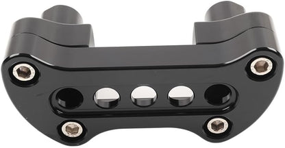 ya 5 8.24 baidi 2 Straight Handlebar Riser Top Clamp for Harley Dyna Touring Road Glide Black