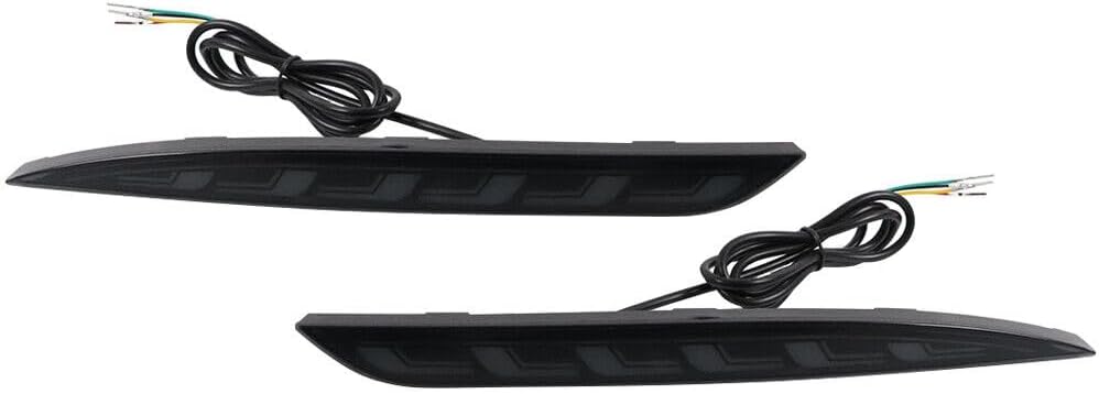 ya 10 9.16 zhengce Pair of 2 LED Rear Bumper Lights Smoked Black Fits 2020-22 for Tesla Model