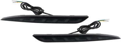 ya 10 9.16 zhengce Pair of 2 LED Rear Bumper Lights Smoked Black Fits 2020-22 for Tesla Model