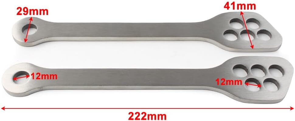 ya 11 9.14 zhengce Adjustable 0-5 Rear Lowering Link Kit for Kawasaki 250R EX250 EX300 Silver