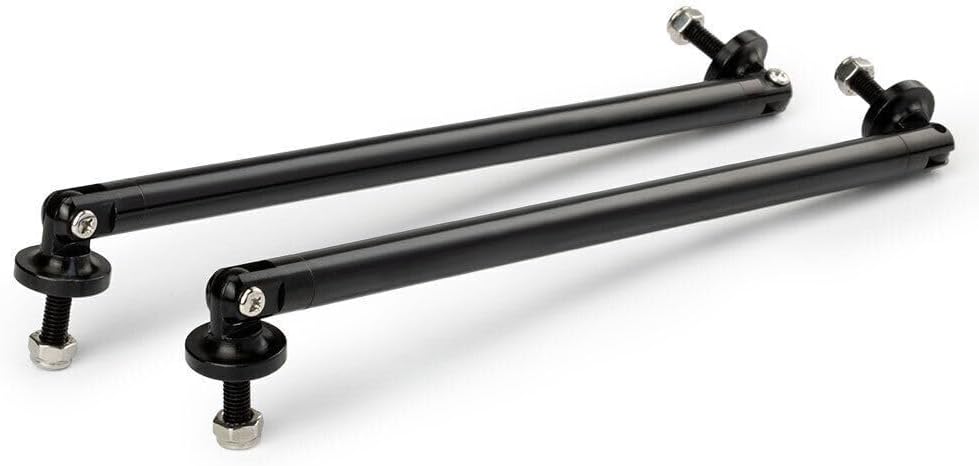ya 10 9.16 baidi 2x Adjustable Black Front Bumper Lip Splitter Strut Rod Tie Support Bar Spoiler