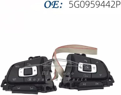 ya 5 8.10 Multi-function Steering Wheel Buttons for VW for Golf Sportsvan 2016-2021 5G0959442P