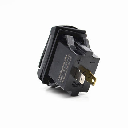 ya 3 8.24 baidi 12-24v Blue LED Jack Style Vehicle and Boat Detection Voltage Meter Dual USB Port Charger 