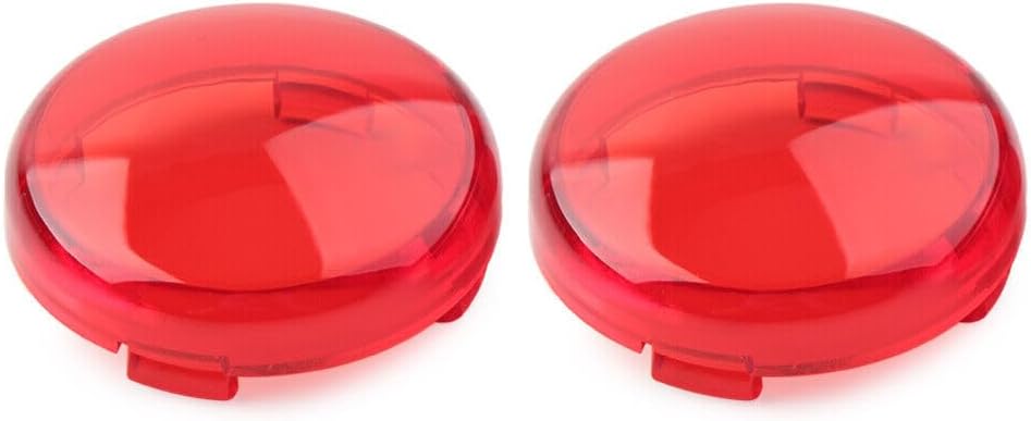 ya 2 8.15 2-piece motorcycle turn signal light lens cover red for Harley Sportster Road King