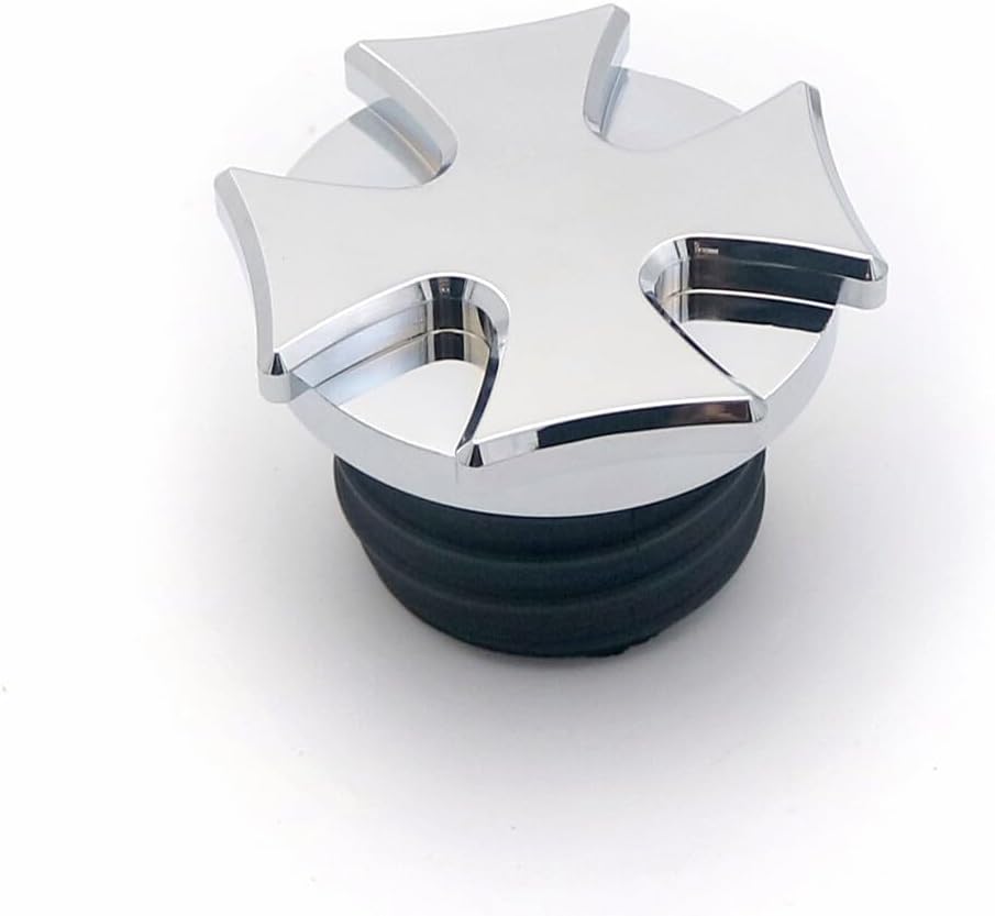ya 9 10.24 CNC Edge Cut Vented Cross Gas Tank Cap Fuel Cap for Harley Sportster Road King