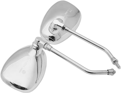 ya 13 9.15 baidi Universal 10mm Chrome Mirrors Pair for Motorcycle Scooter for Harley Indian for Ducati