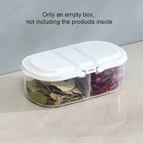 ya 14 9.20 baidi Double Compartment With Lid Food Dried Fruit Sealing Jar Multifunctional Kitc-wq-3